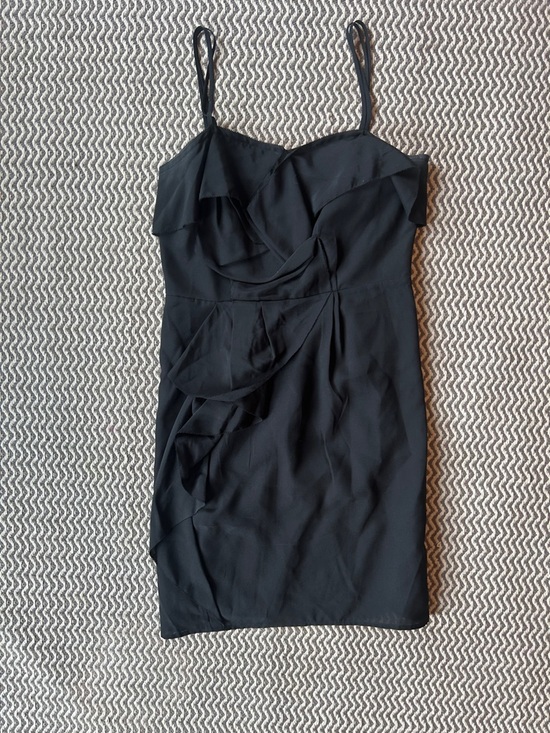 Jacob Dresses & Skirts - Jacob Black Ruffle Spaghetti Strap Mini Dress